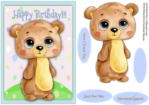 A5, Cute Little Birthday Bear