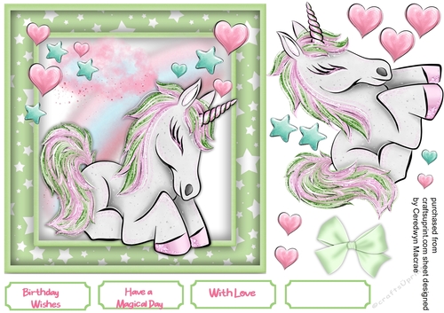 Beautiful Unicorn and Stars 1
