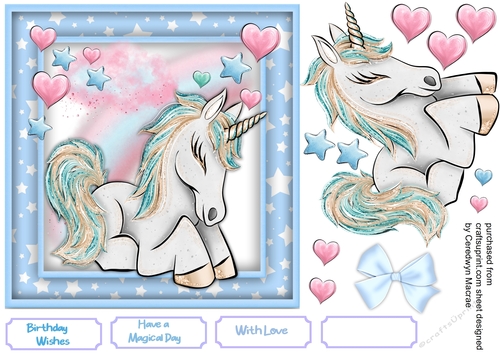 Beautiful Unicorn and Stars 2
