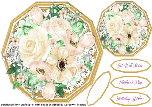 Posy of Cream Roses