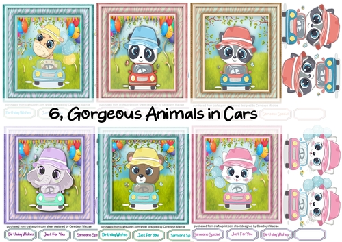 6, Gorgeous Animal Cuties in Cars
