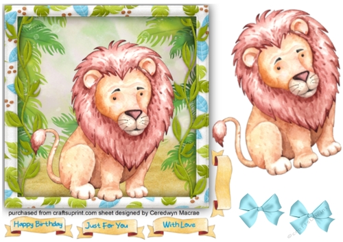 Lion in a Safari Frame 