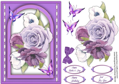 Lilac  Roses and Pearls