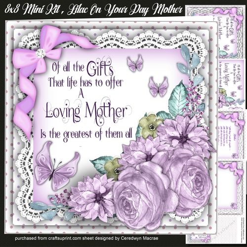 8x8 Mini Kit , Lilac On Your Day Mother