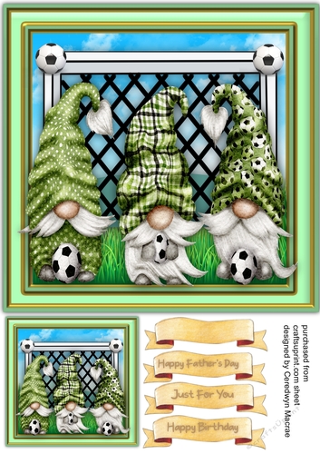Green Football Gnomes