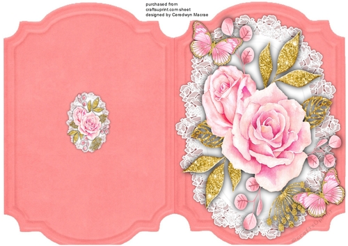 Quick Print and Fold Pink Roses