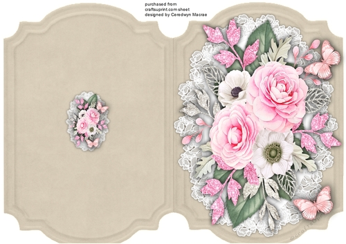 Quick Print and Fold Soft Pink Roses