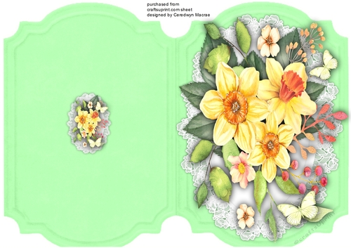 Quick Print and Fold Spring Daffs