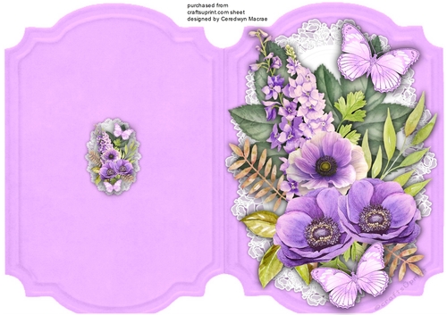 Quick Print and Fold Lilac Anemoes