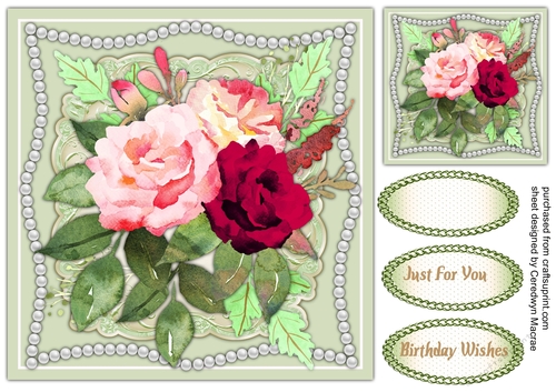 Pink and Red Roses and Pearls