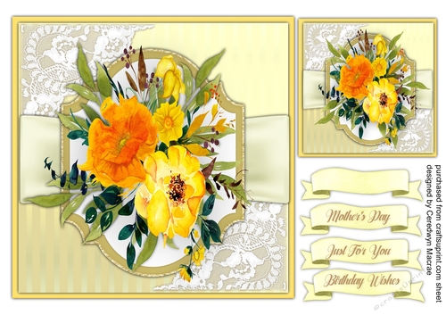 Beautiful  7x7 Sunny Roses