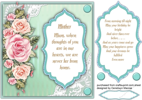 Mothers Day or Birthday Greeting