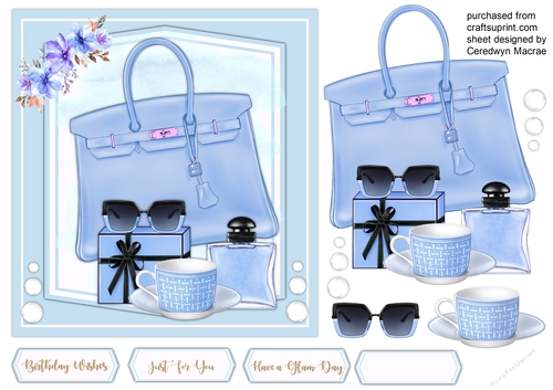 Beautiful Blue Glam Gal 