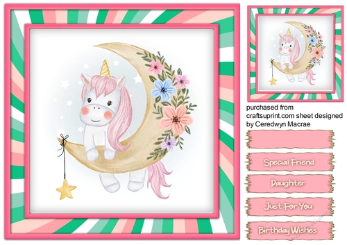 Beautiful   Unicorn  on the Moon  3
