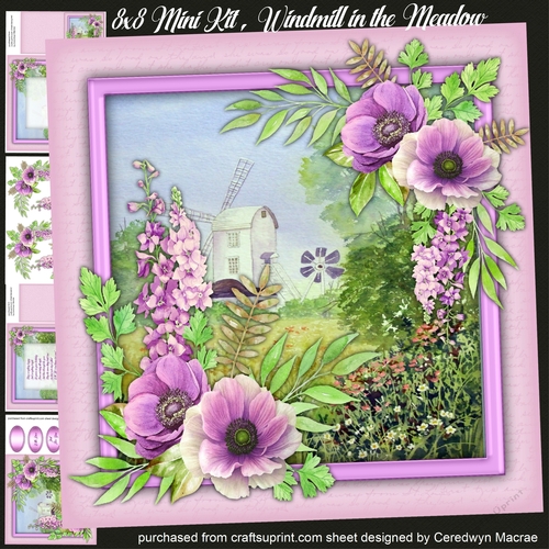 8x8 Mini Kit, Windmill in the Meadow 