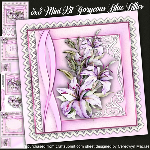 8x8 Mini Kit, Gorgeous Lilac Lillies