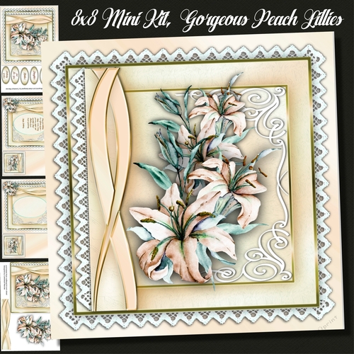 8x8 Mini Kit, Gorgeous Peach Lillies