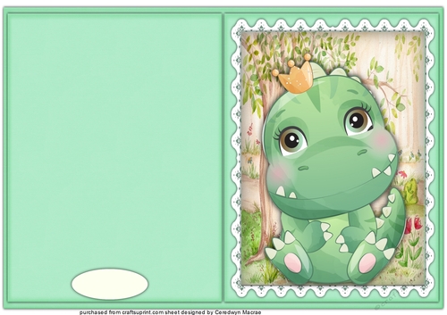 Print and Fold , Gorgeous Baby Dino 