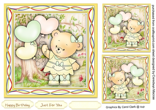 Gorgeous Bear and Balloons 1 