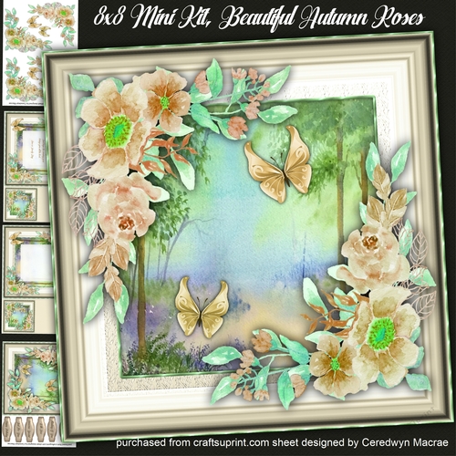 8x8 Mini Kit, Beautiful Autumn Roses
