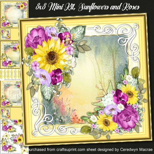 8x8 Mini Kit, Sunflowers and Roses
