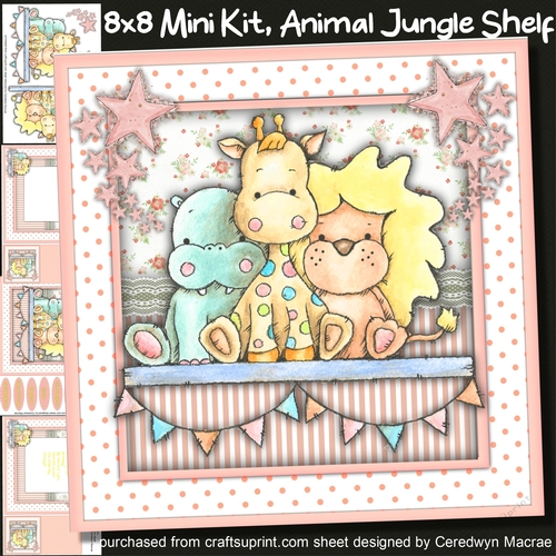 8x8 Mini Kit, Animal Jungle Shelf