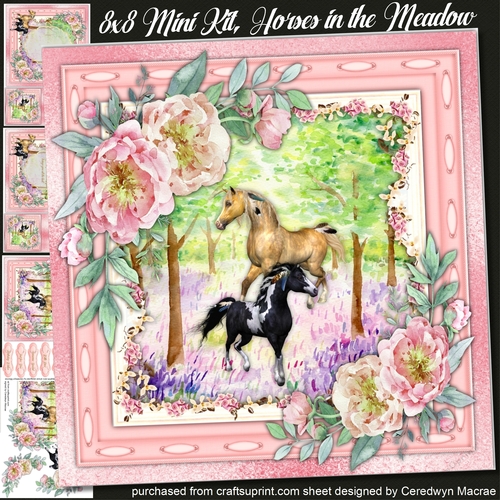 8x8 Mini Kit, Horses in the Meadow 