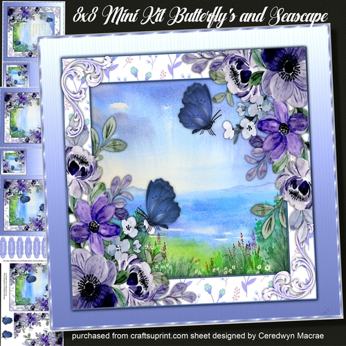 8x8 Mini Kit, Butterflys and Seascape