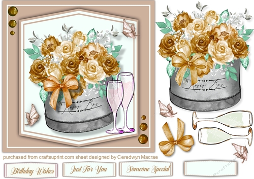 Box of Mocca Roses