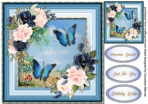 Spring Roses and Butterflys