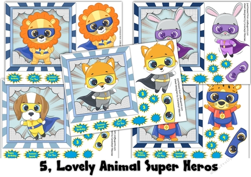 5, Lovely Animal Super Heros 