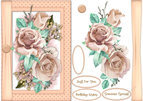 A5, Stunning Soft Pink Roses 