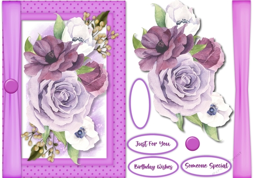 A5, Stunning Lilac Roses 