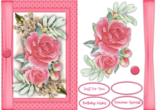 A5, Stunning Cerise  Roses