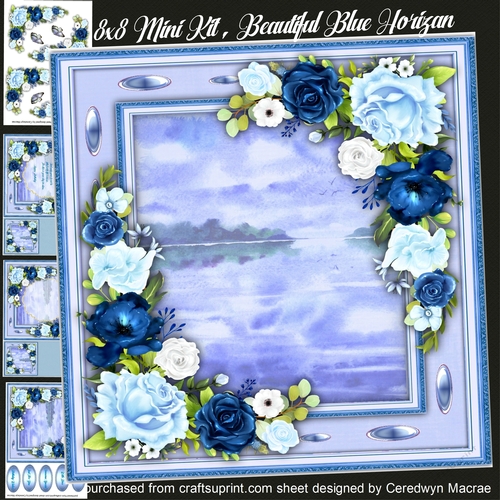 8x8 Mini Kit , Beautiful Blue Horizon 