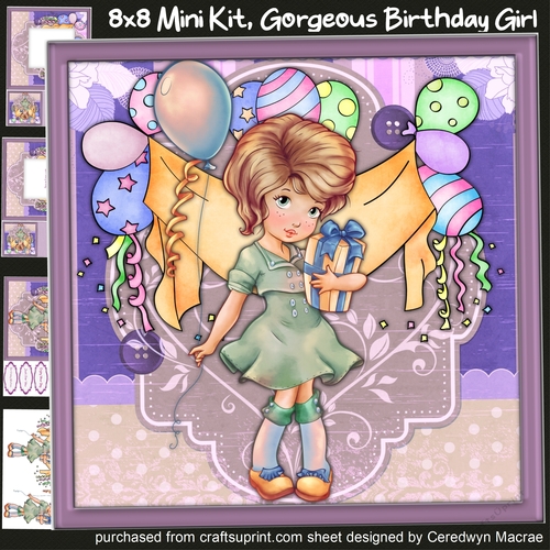 8x8 Mini Kit, Gorgeous Birthday Girl 