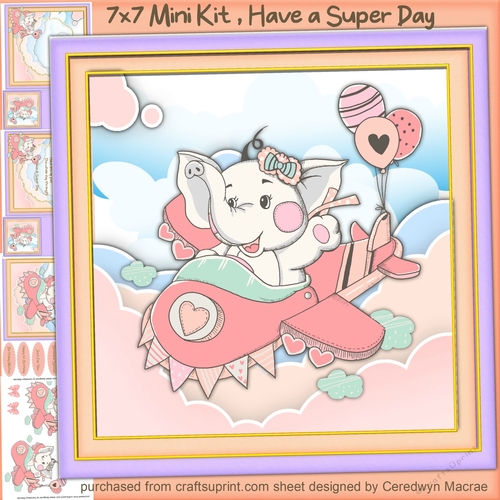 7x7 App Mini Kit , Have a Super Day ,Girl 