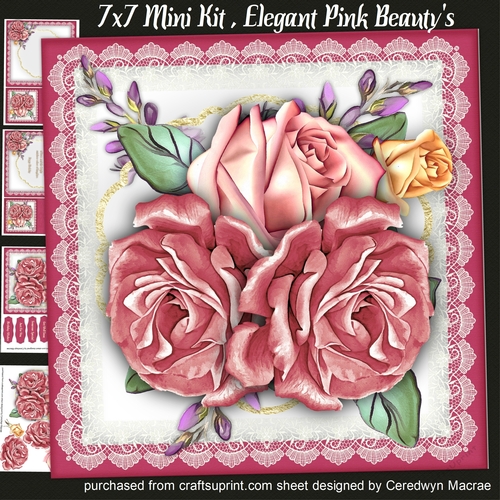 7x7  Mini Kit , Elegant Pink Beauty 