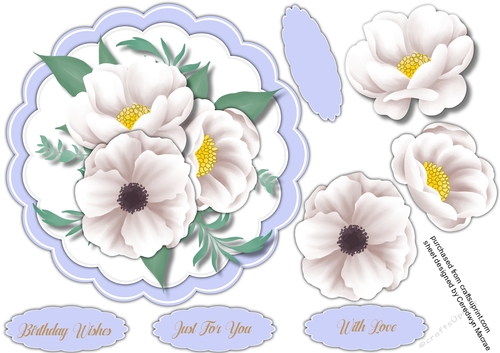 Beautiful Scalloped White Roses