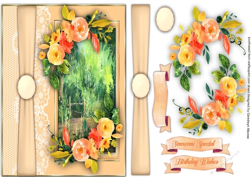 A5  Beautiful  Scene and Ribbon Wrap