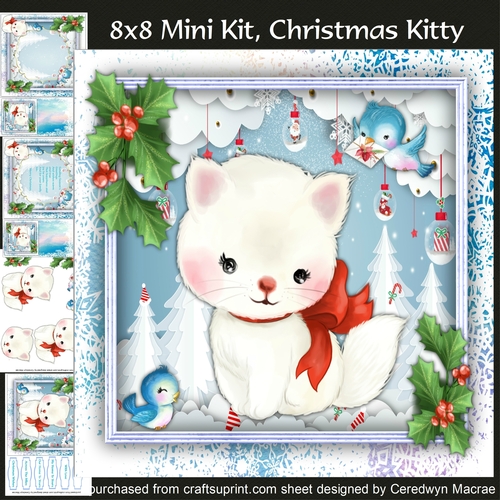 8x8 Mini Kit, Christmas Kitty