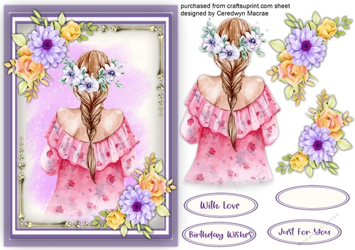 A5 ,Beautiful Flower Girl
