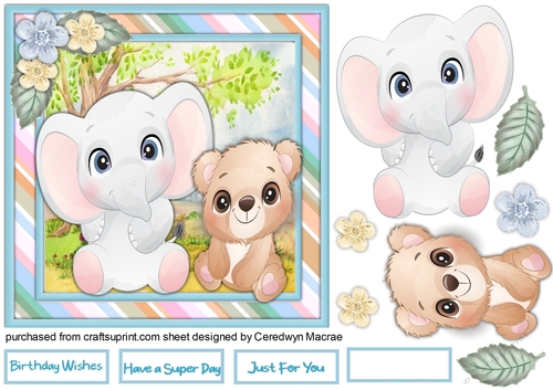 Ellie and Bear 7x7 