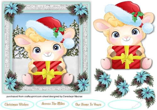 Gorgeous Christmas Lamb 7x7 
