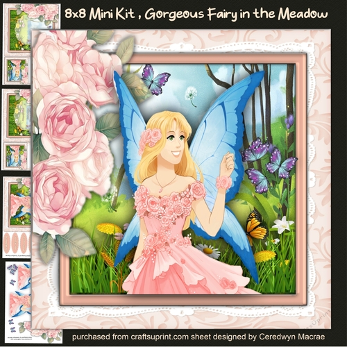 8x8 Mini Kit, Gorgeous Fairy In the Meadow