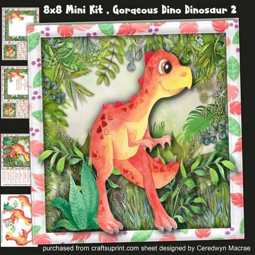 8x8 Mini Kit , Gorgeous Dino Dinosaur 2