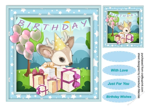 Deers Woodland Party 7x7