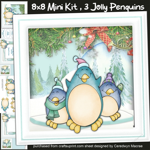 8x8 Mini Kit, 3, Jolly Penguins