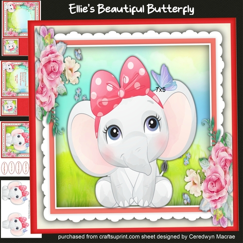Ellies Beautiful Butterfly  7x5 7x5