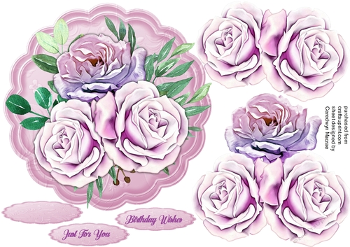 Gorgeous Lilac Rose Topper 